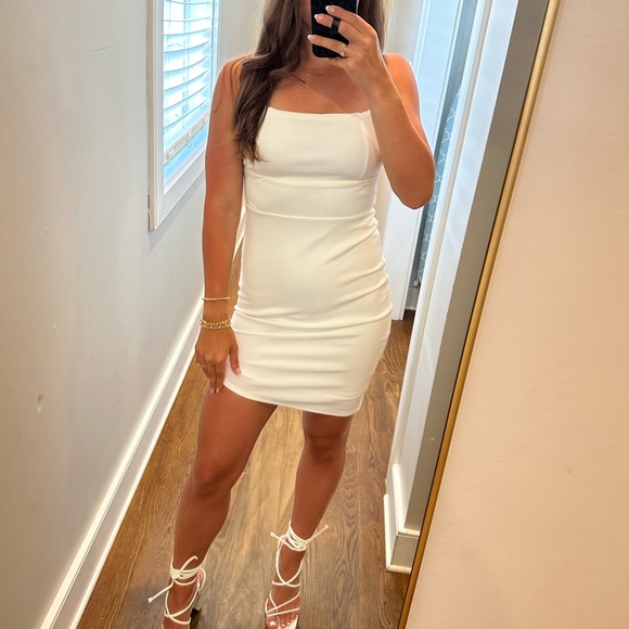 Lulu’s “I Want You” Asymmetrical Hem Bodycon Mini Dress - Picture 4 of 4